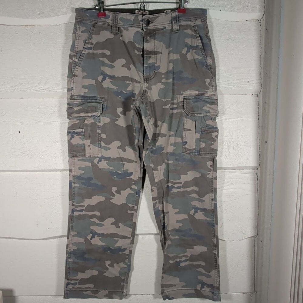 RedHead Mens Cargo Pants 34x38 Green Cargo Outdoor Hiking Utility Workwear